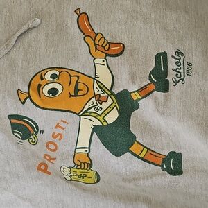 Austin Texas AUSTOBER FEST Prost!  Scholz 1866 Beer Garten Grey Hoodie Mens XL